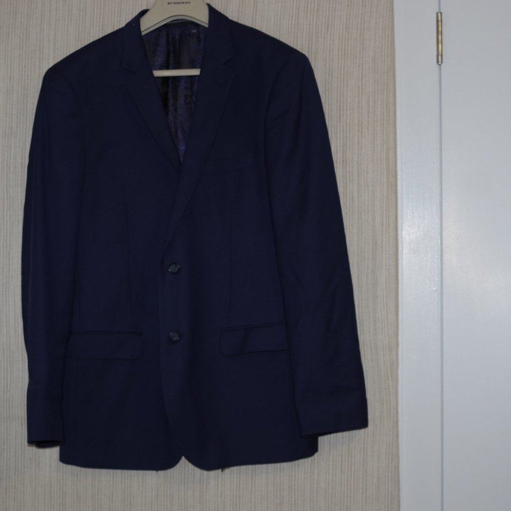 Giovanni Bresciani Slim Fit Wool Super 150s Men 2 Button Blazer Size: 40R